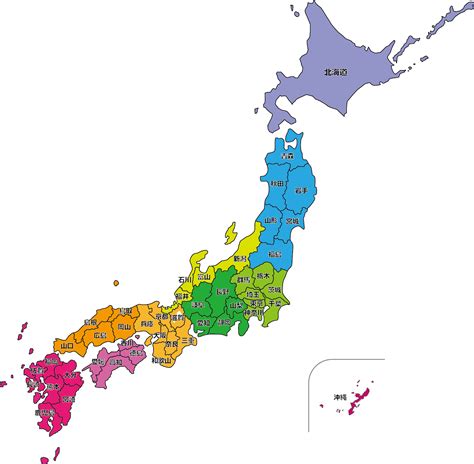 日本地図 地方